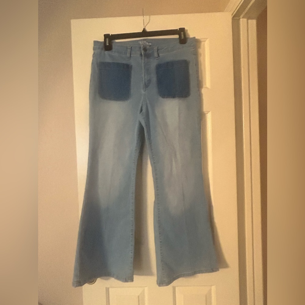 Time and thru Hippie Retro Flare Bootcut Jeans Size 14